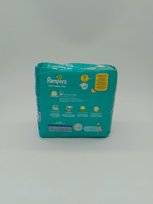 Pampers new baby-dry airy воздушные przewiewna размер1 2-5 kg 27шт — изображение 2