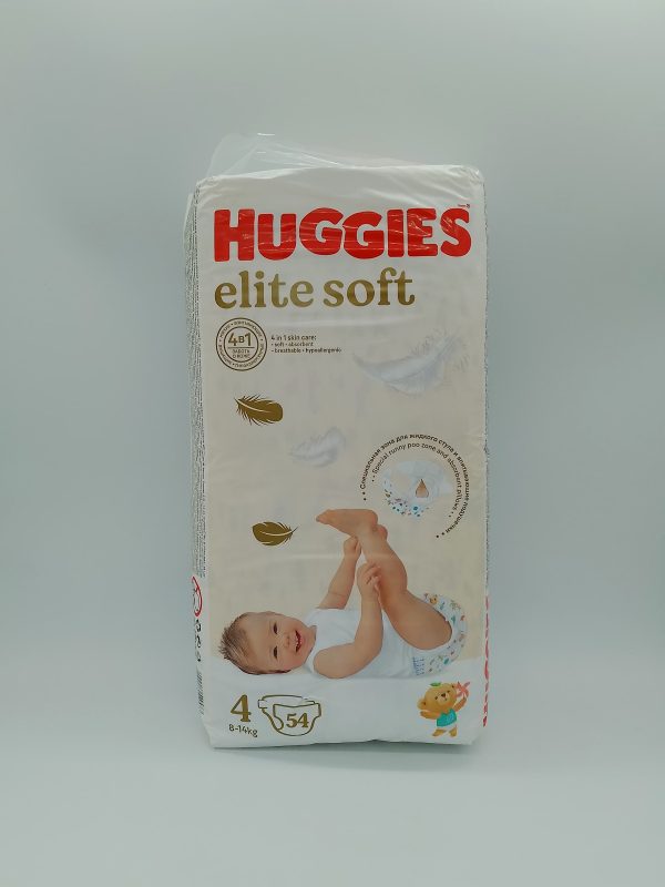 HUGGIES elite soft Подгузник размер 4 8-14kg 54шт