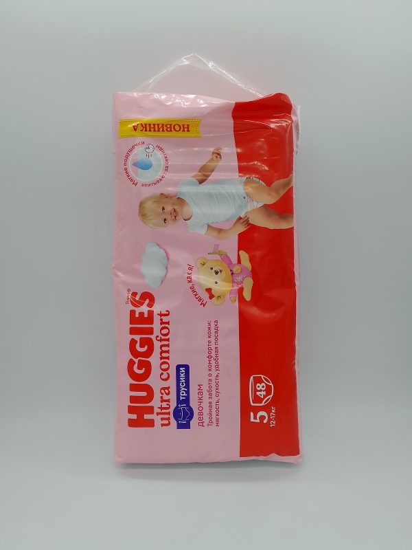 HUGGIES ultra comfort трусики девочкам Размер 5 12-17 кг 48 шт — изображение 2