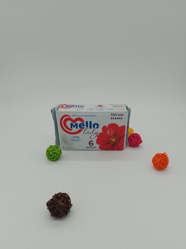 Женские прокладки Mello ledy + Anion 2 Предотвращает размножение бактерий и устраняет неприятные запахи Ультратонкие 6штук 350 мм