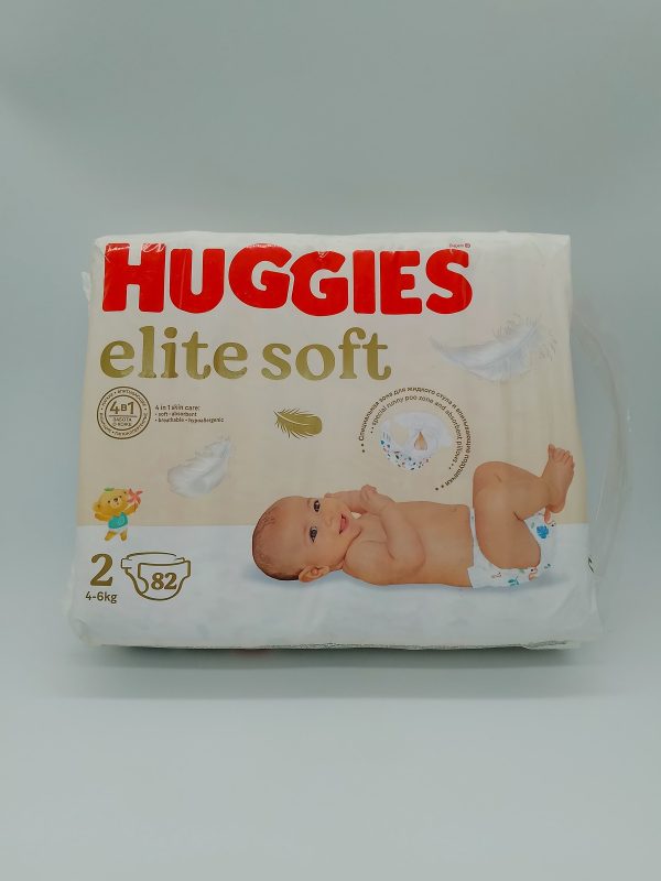 HUGGIES elite soft Подгузник размер 2 4-6kg 82шт — изображение 2