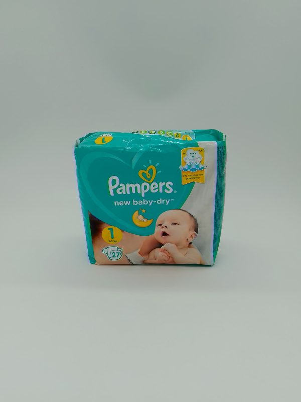 Pampers new baby-dry airy воздушные przewiewna размер1 2-5 kg 27шт