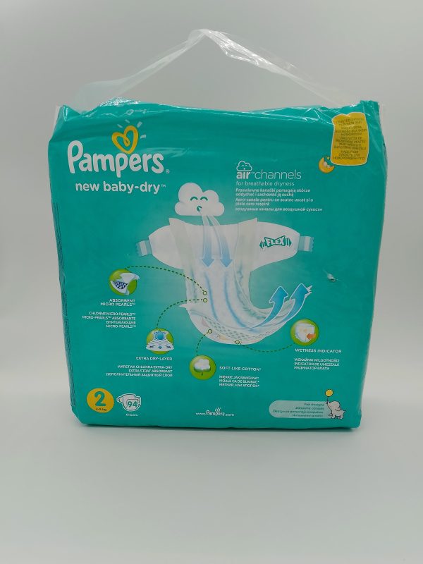 Подгузник Pampers new baby-dry airy воздушные przewiewna размер 2 4-8кг 94шт — изображение 2