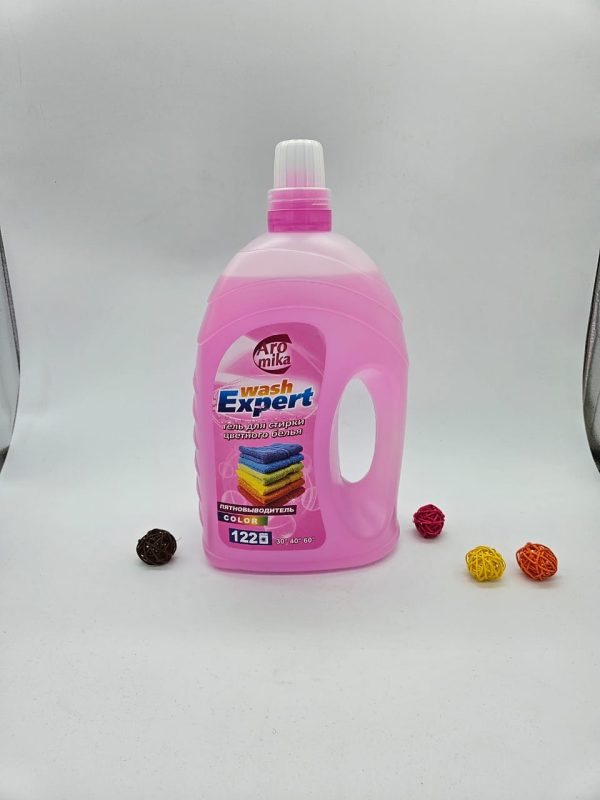 Aromika wash Expert гель для стирки цветного белья ПЯТНОВЫВОДИТЕЛЬ COLOR 122стирки 30° 40° 60° 4300мл