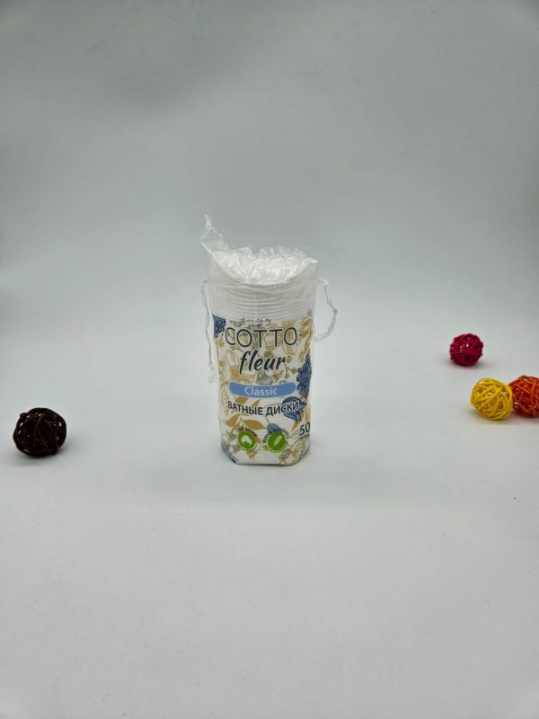 COTTO fleur Classic ВАТНЫЕ ДИСКИ нежная поверхность 100%хлопок 50 штук