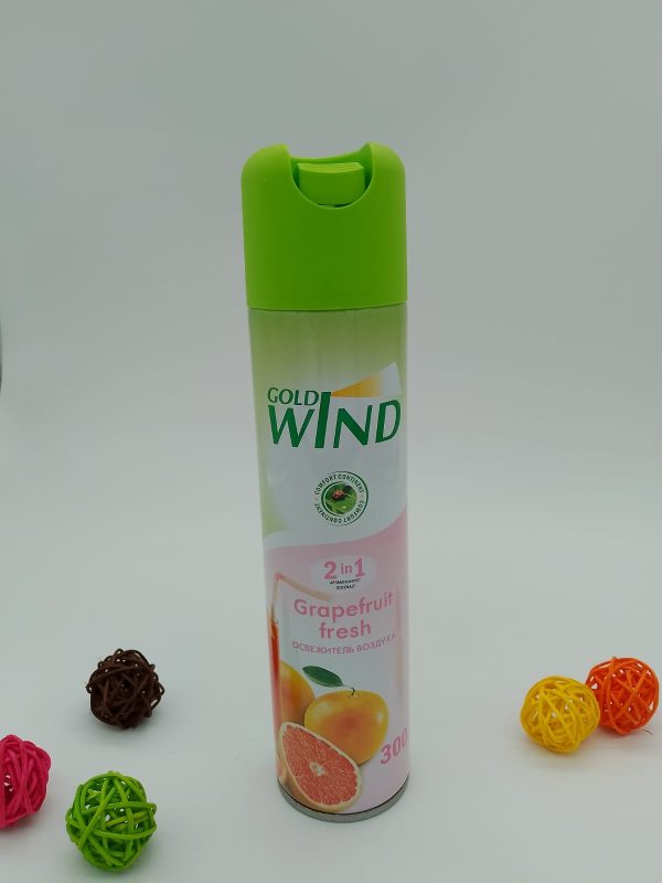 GOLD WIND 2 в 1 ОСВЕЖАЕТ Grapefruit fresh ОСВЕЖИТЕЛЬ ВОЗДУХА 300 мл