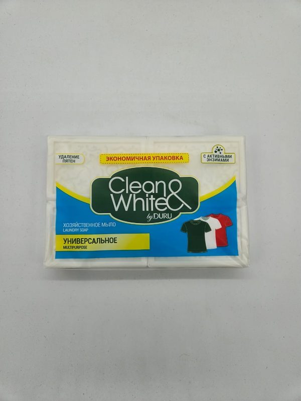Clean & White by DURU УДАЛЕНИЕ ПЯТЕН ХОЗЯЙСТВЕННОЕ МЫЛО 4шт×120гр=480гр