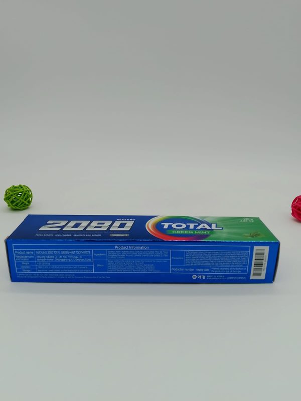 Зубная паста AEKYUNG 2080 TOTAL GREEN MINT ЗЕЛЁНАЯ МЯТА 120гр — изображение 2