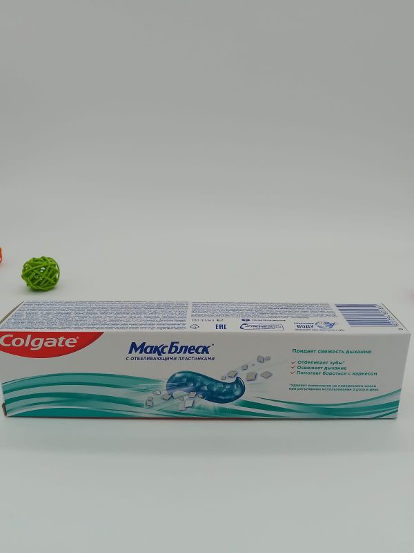 COLGATE Max Блеск кристальная мята 100мл — изображение 2