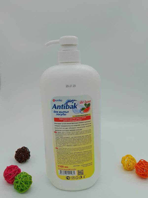 Antibak de luxe для мытья посуды Цитрусовый фреш 1100г — изображение 2