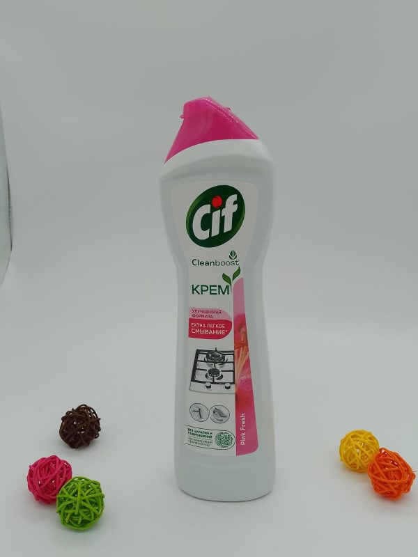Cif Cleanboost КРЕМ УЛУЧШЕННАЯ ФОРМУЛА EXTRA ЛЕГКОЕ СМЫВАНИЕ Pink Fresh 500мл
